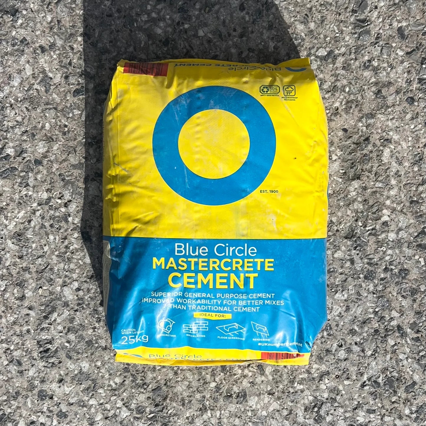 Blue Circle Mastercrete Grey Cement, 25kg Bag