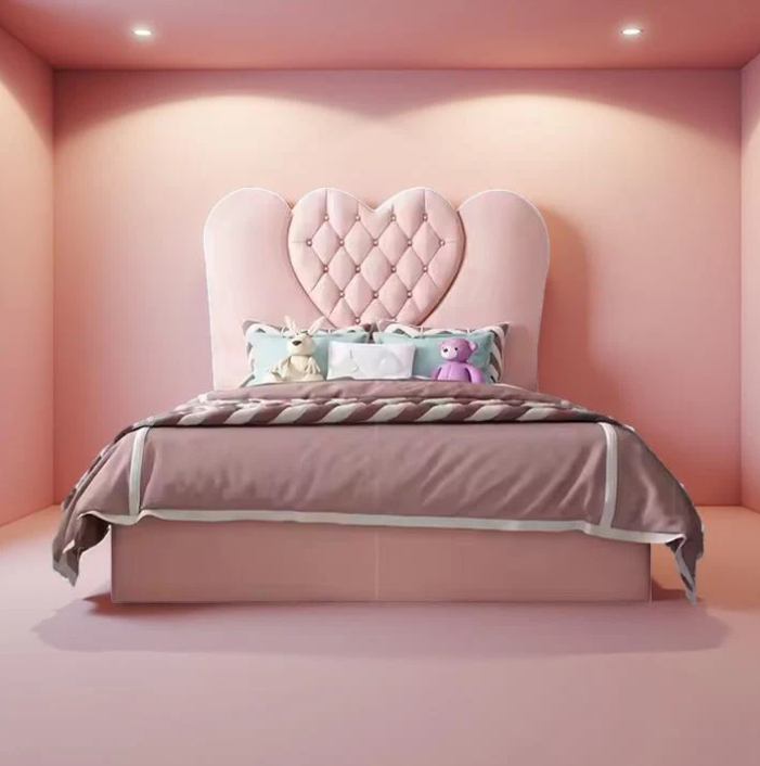 Luxury Heart chesterfield bed Frame With storage Option