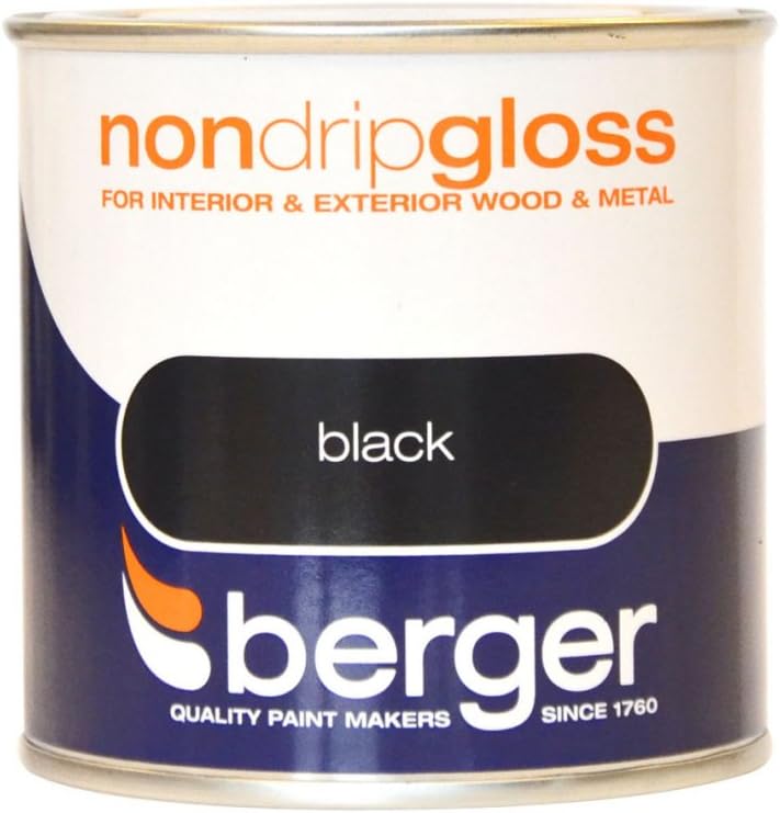 Berger Non Drip Gloss Black Paint- 250ml