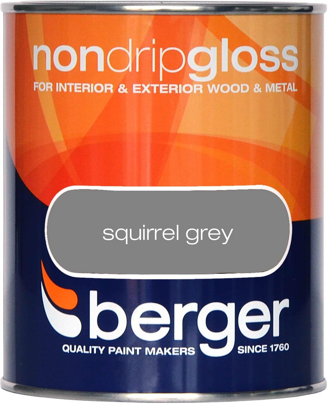 Berger Non Drip Gloss 750ml Squirrel Grey (306030)