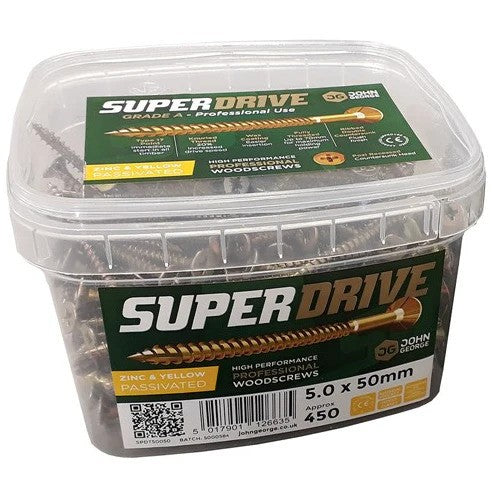 Super Drive Screw Tub Free Bit Professional Wood Screws 5.0X80MMX260