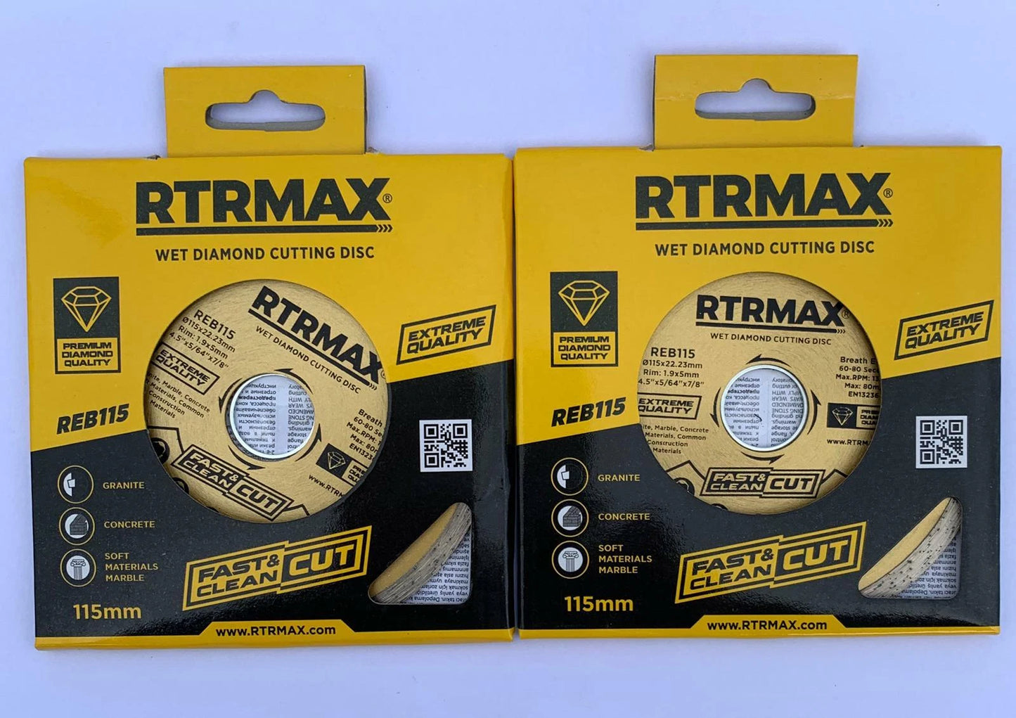 2x 115mm Diamond Cutting Discs – 4.5" Grinder Blades for Ceramic & Granite