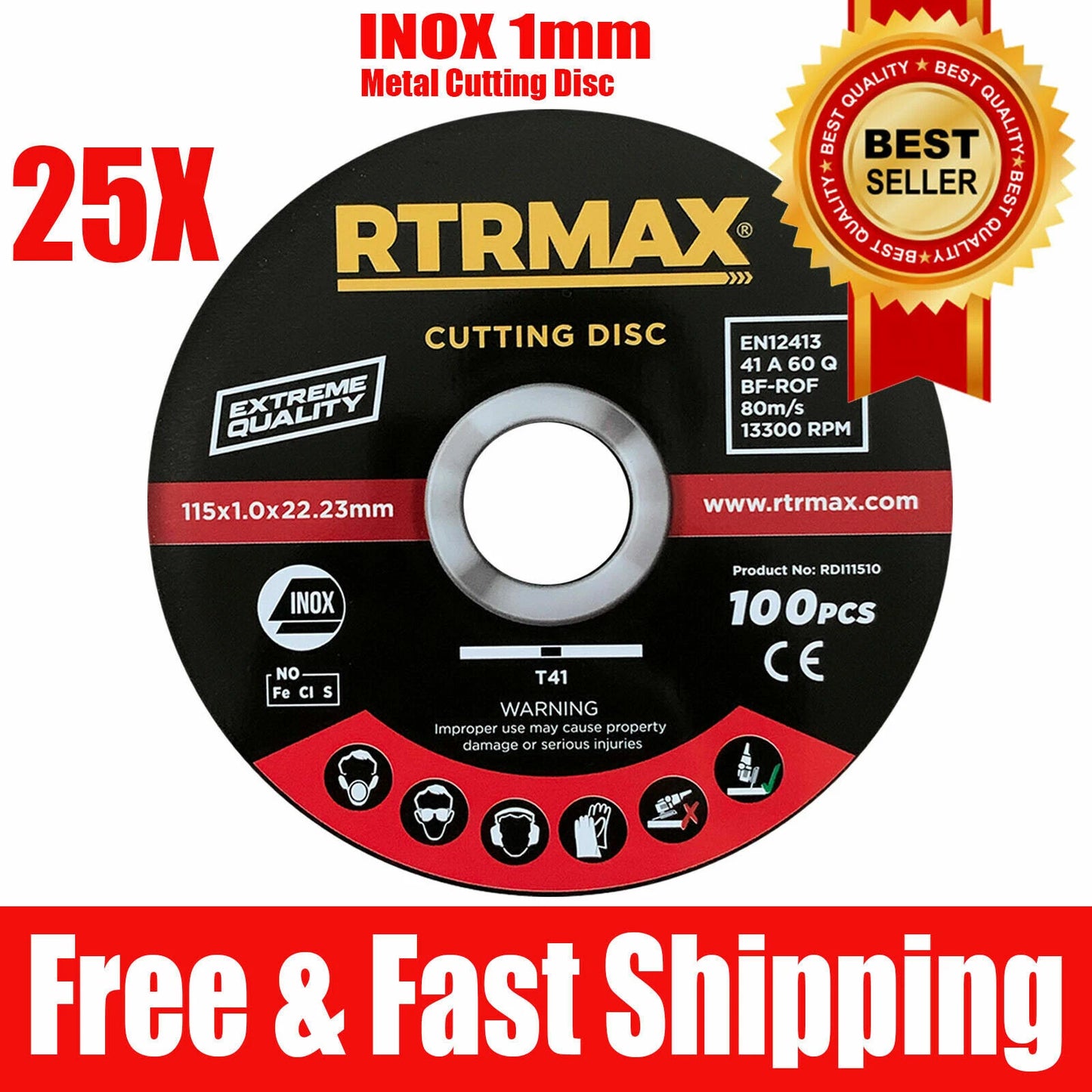 115mm 4.5" ULTRA THIN METAL CUTTING BLADE/ Metal Cutting Disc For Angle Grinder