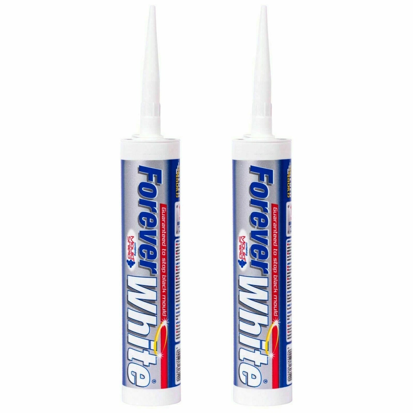2x Everbuild Forever White Protection Against Mould Silicone Sealant