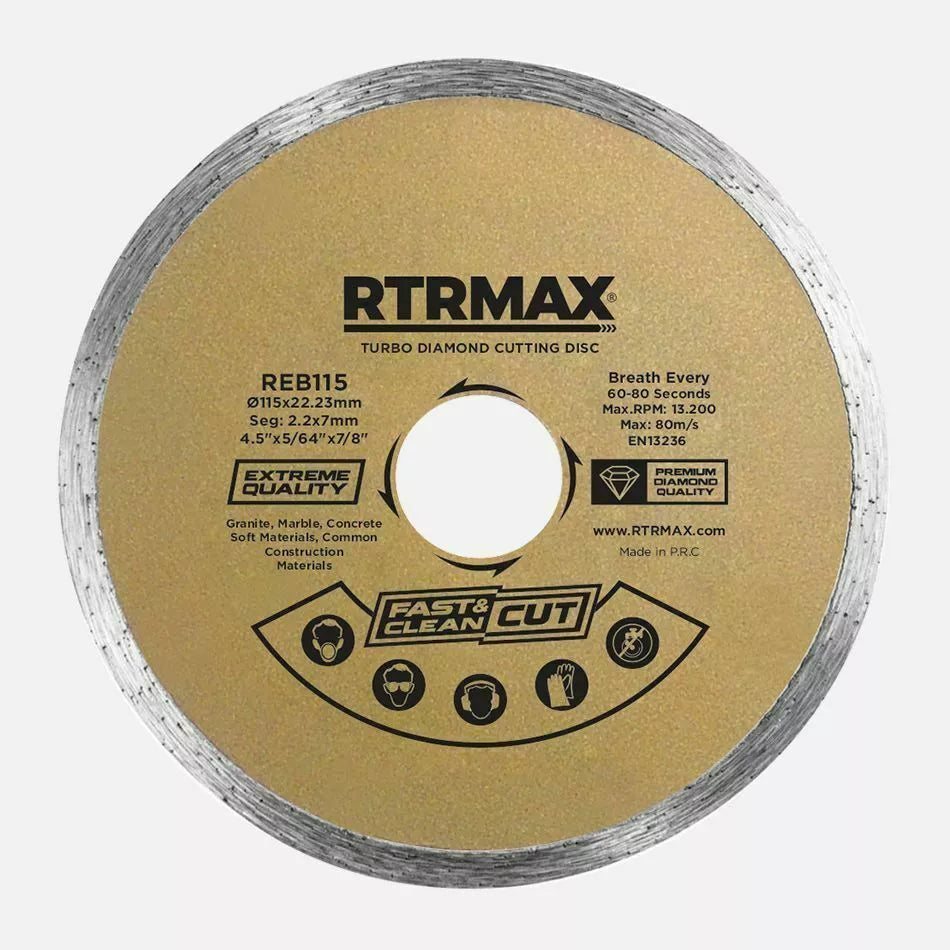 115mm Continuous Diamond Wet Cutting Disc Tile Granite Marble Soft Material