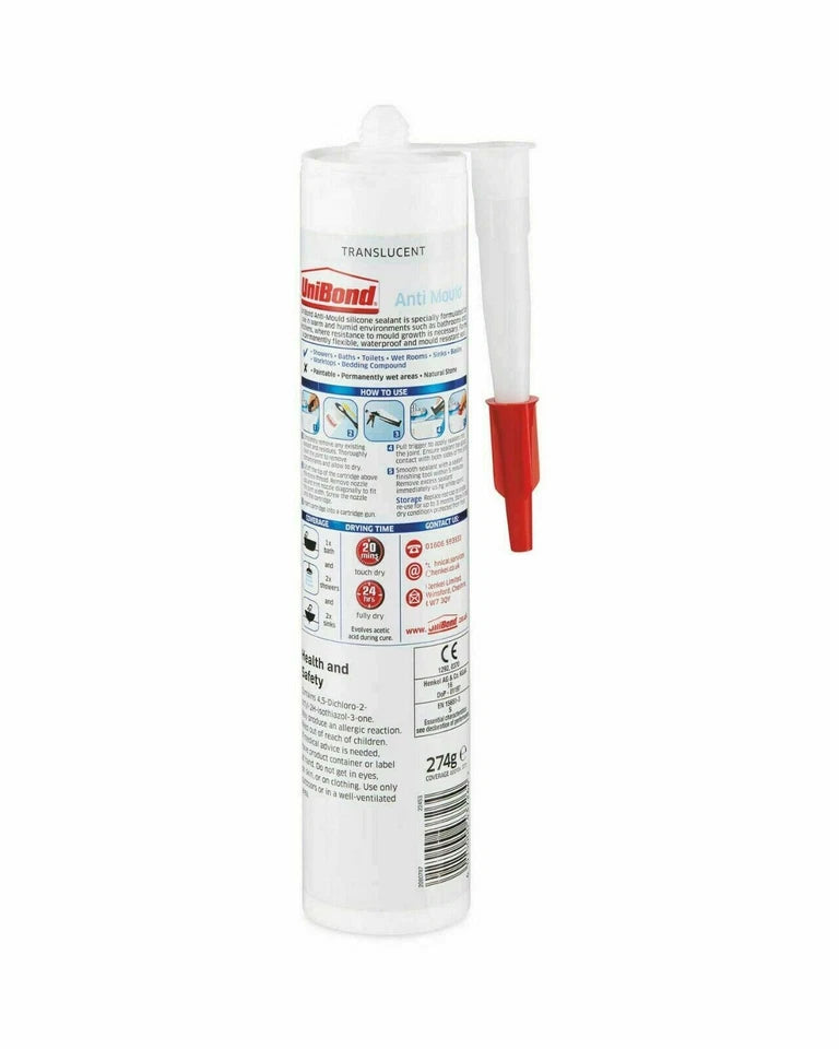 Translucent Unibond Silicone Anti Mould for Mould Kitchen & Bathroom Sealant