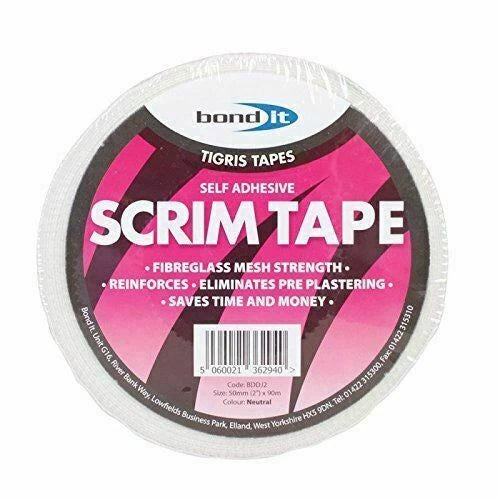 BOND IT Scrim Tape 50mm x 90m Plasterboard Professional Jointing Repairing Tape