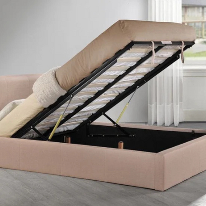Ottoman Gas Lift Storage Fabric Bed