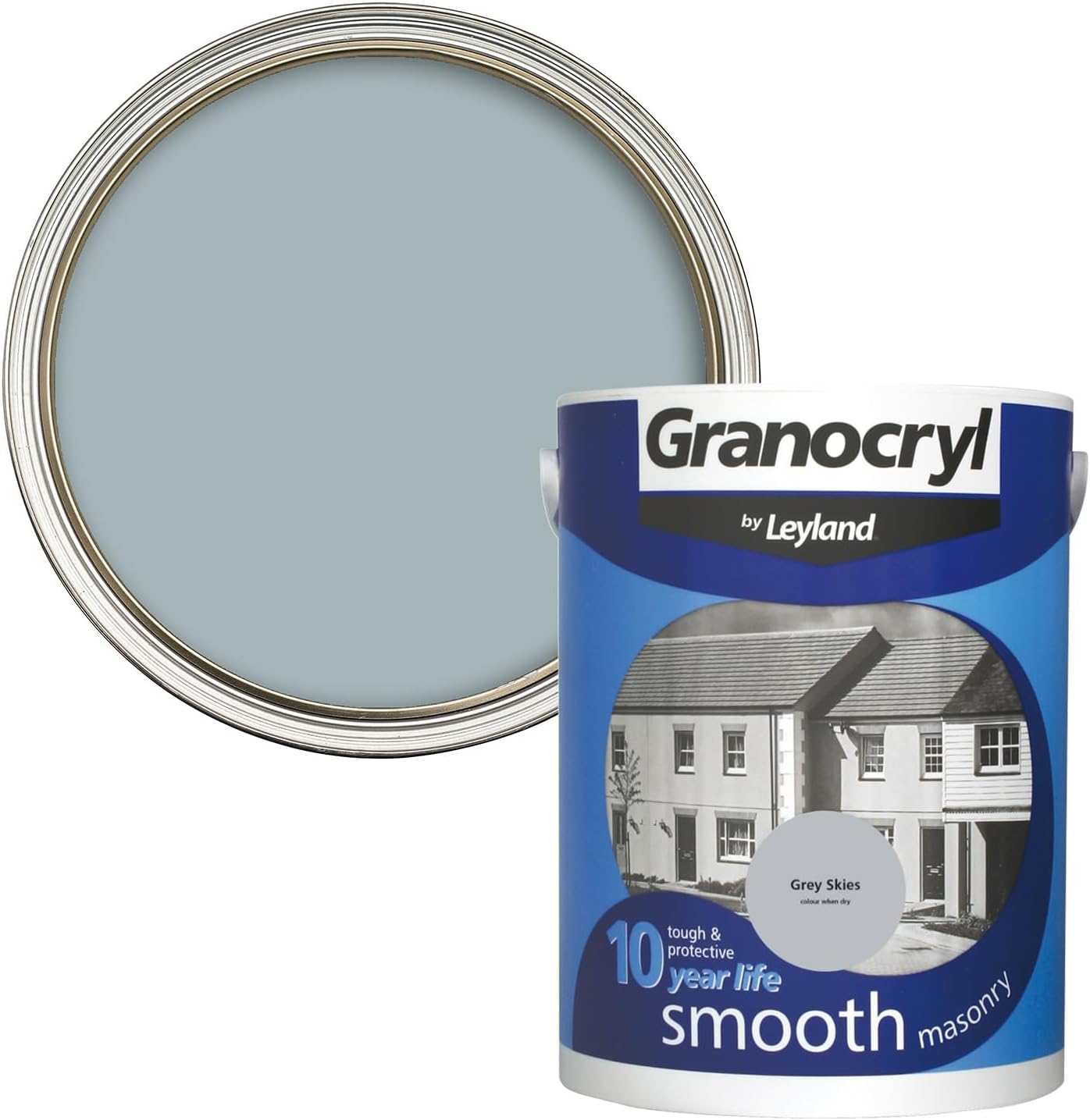 Leyland Granocryl Smooth Masonry, Grey Skies, 5L