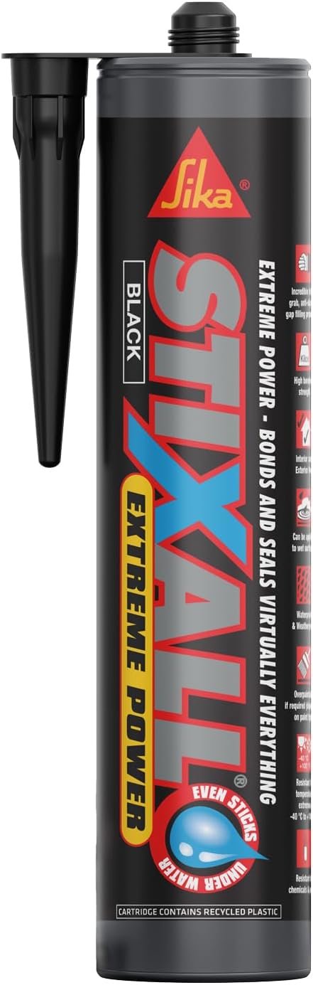 Sika Stixall – Extreme Power Sealant And Adhesive – Waterproof – Black – 290ml