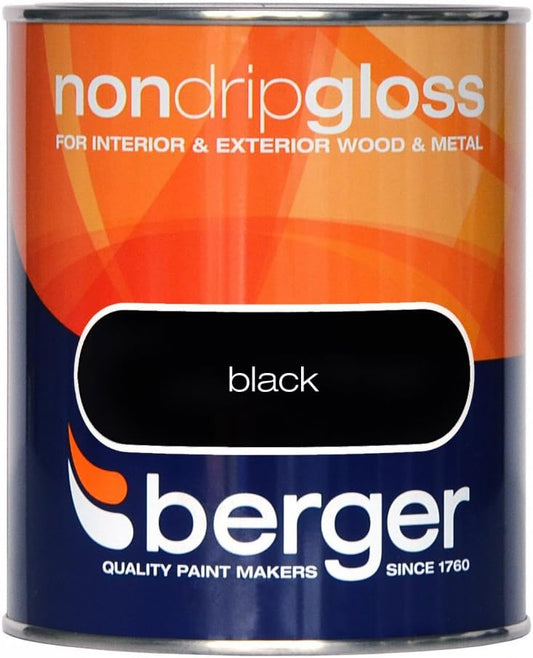 Berger Non Drip Gloss 750ml Navy Blue