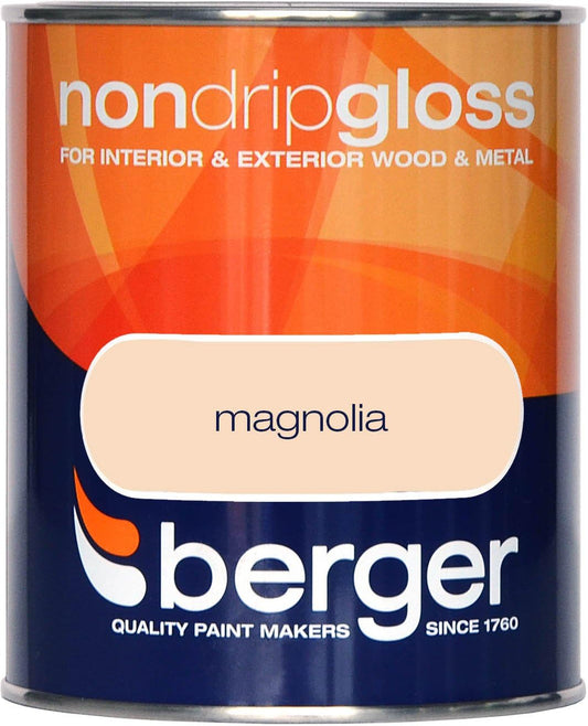 Berger Non Drip Gloss 750ml Magnolia