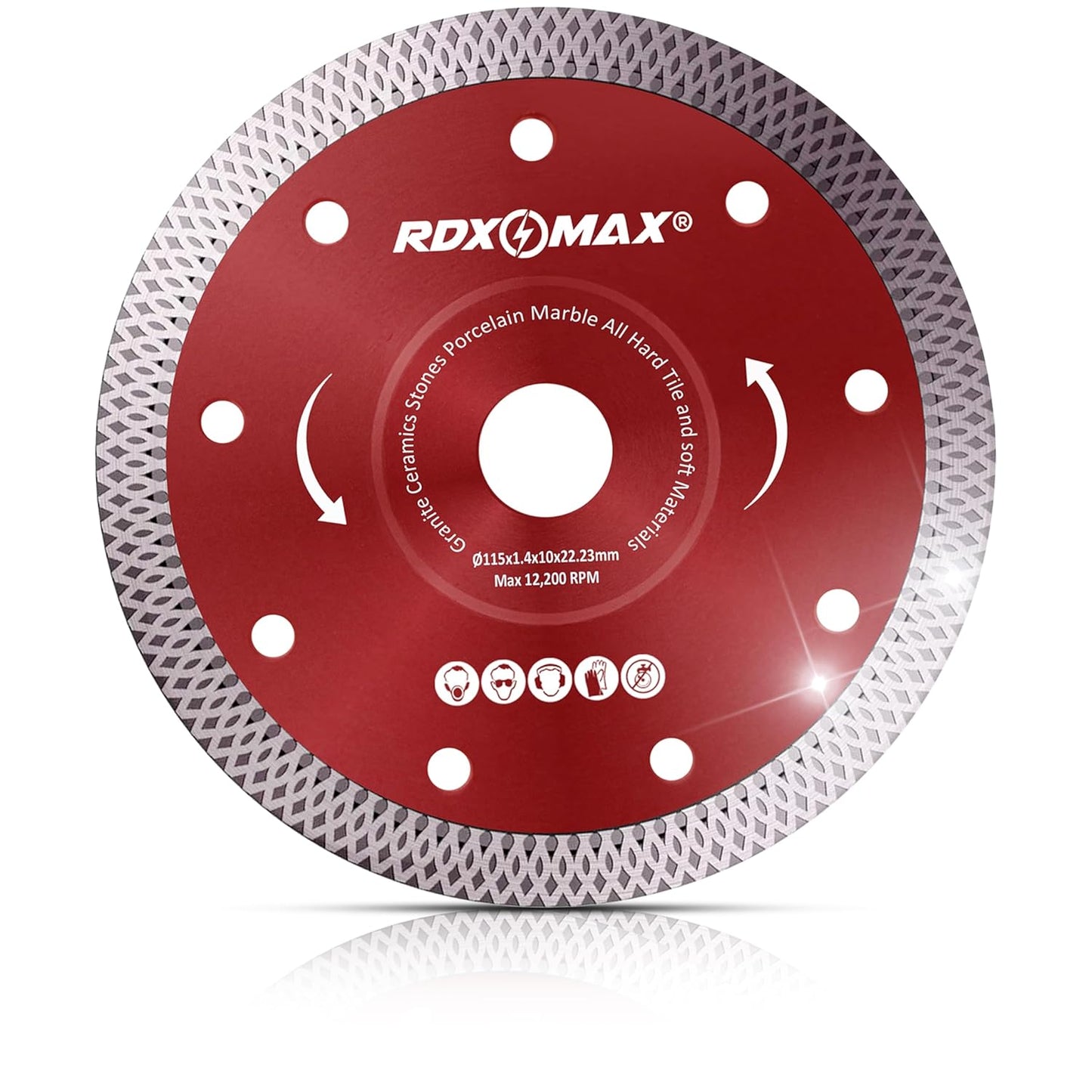115mm 4.5" Angle Grinder Disc Thin Diamond Dry Cutting Disc Porcelain Tile Turbo