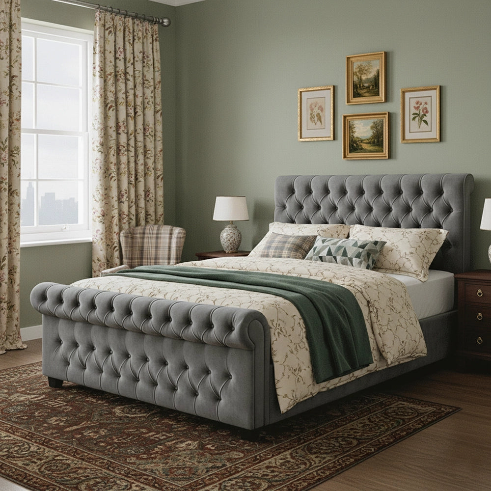 Bespoke Sleigh Bed Frame