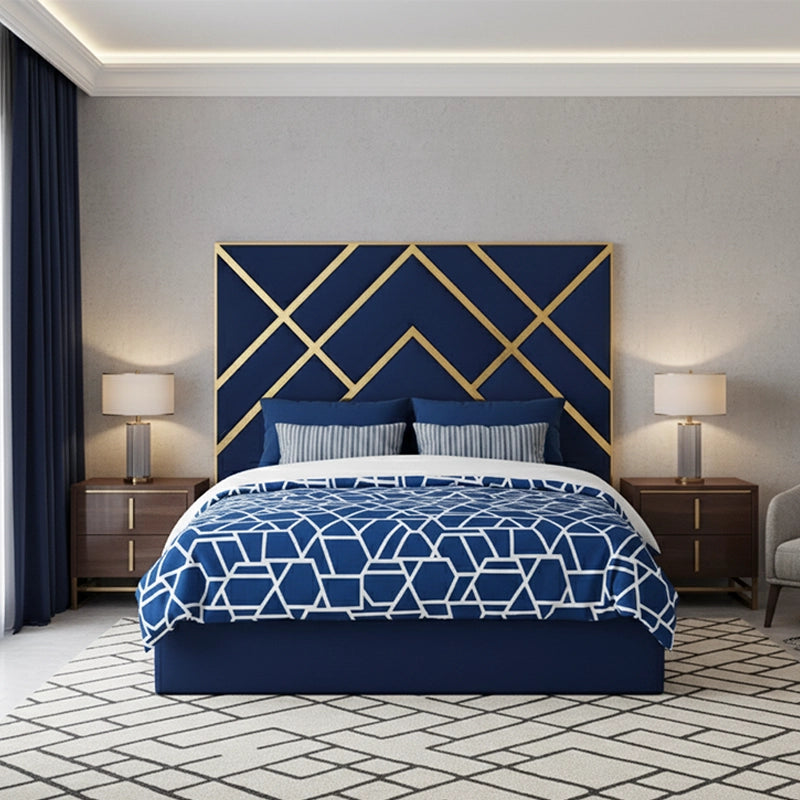 beds and mattress with gold strips