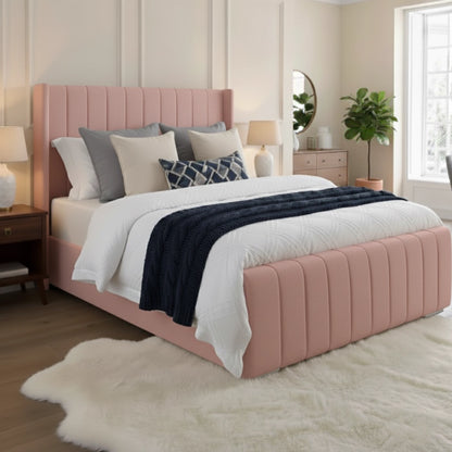 elisa ottoman pink storage bed