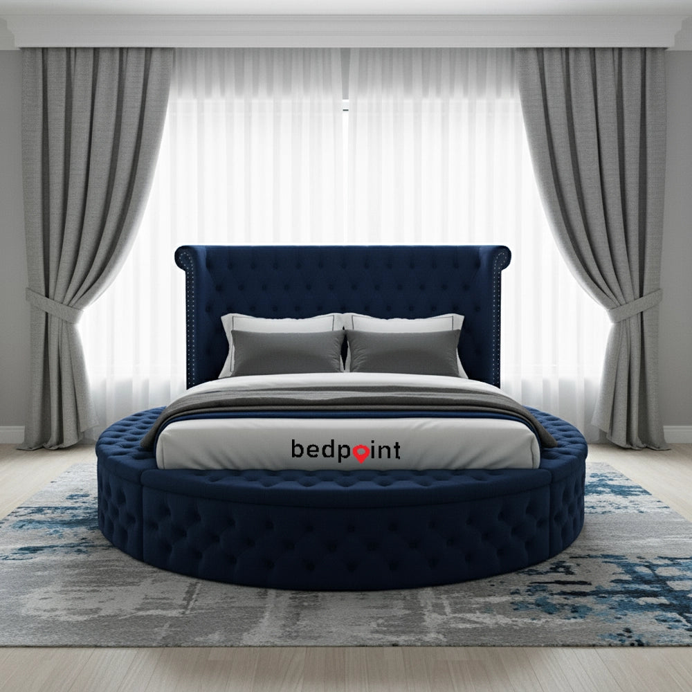 Round Ambassador beds and mattress front view