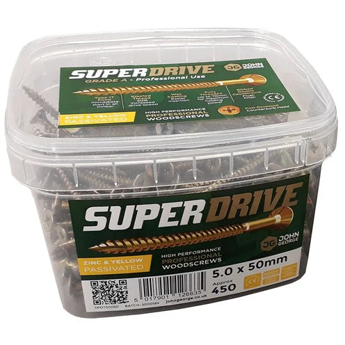 Super Drive Screw Tub Free Bit Professional Wood Screws 5.0X70MMX300