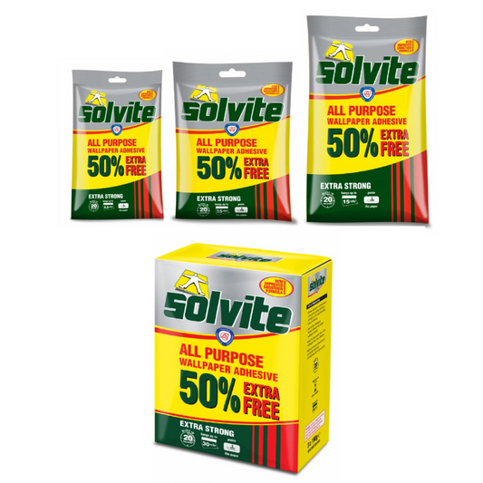 Solvite All Purpose Wallpaper Paste – Extra Strong Adhesive, Easy Mix