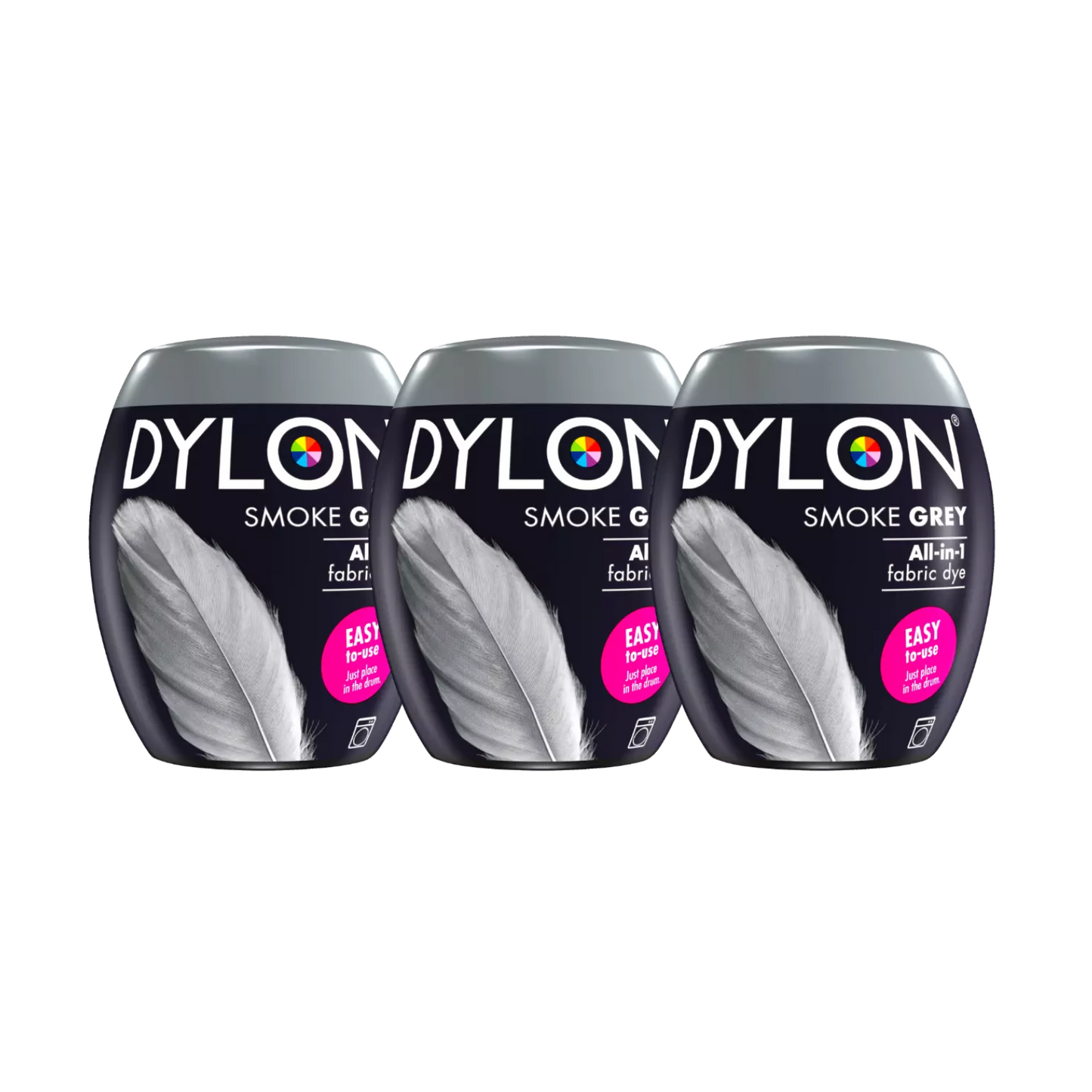 New Dylon 350g Smoke Grey Machine Dye Pod 3 Pack