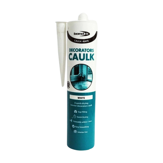 Decorators Caulk White 1 Hour Fast Acrylic Sealant Flexible Gap Crack Filler