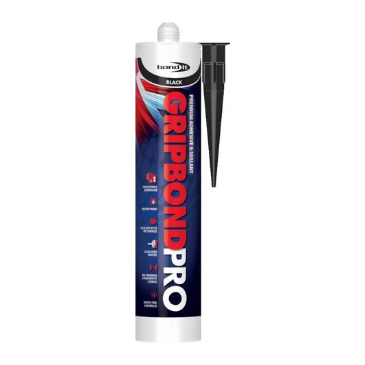 Bond-It Gripbond Pro Crystal Clear - All-in-One Universal Hybrid Sealant and Adhesive - EU3 310 Millilitre Cartridge, 1 x Tube
