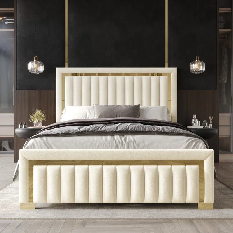 upholstered bed