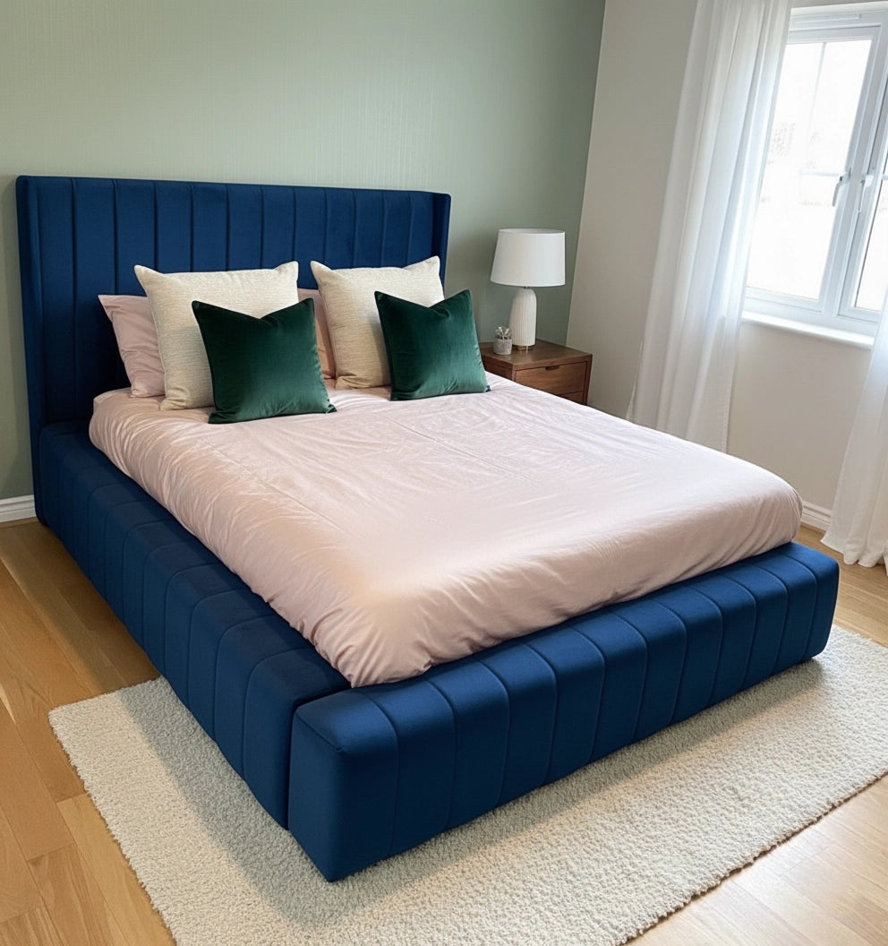 panel line ambassador bed blue