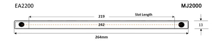 264mm EA2200 White MJ2000 Trickle Slot Vent for uPVC Wood Prevents Condensation