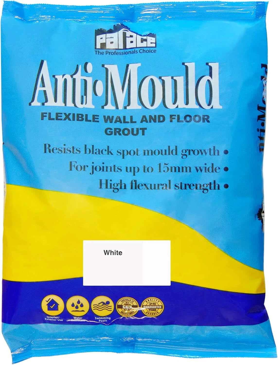 Palace Anti-Mould Grout For Wall & Floor 3KG Bag White
