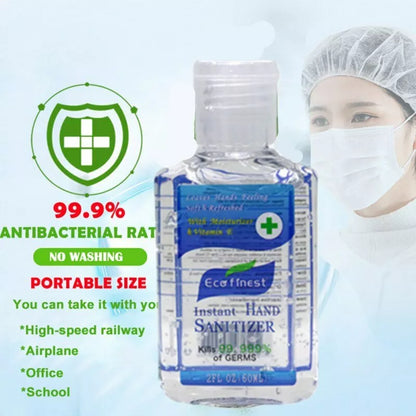 5x 60ml Eco Finest 75% Alcohol Hand Sanitiser Gel – Kills 99.9% Bacteria