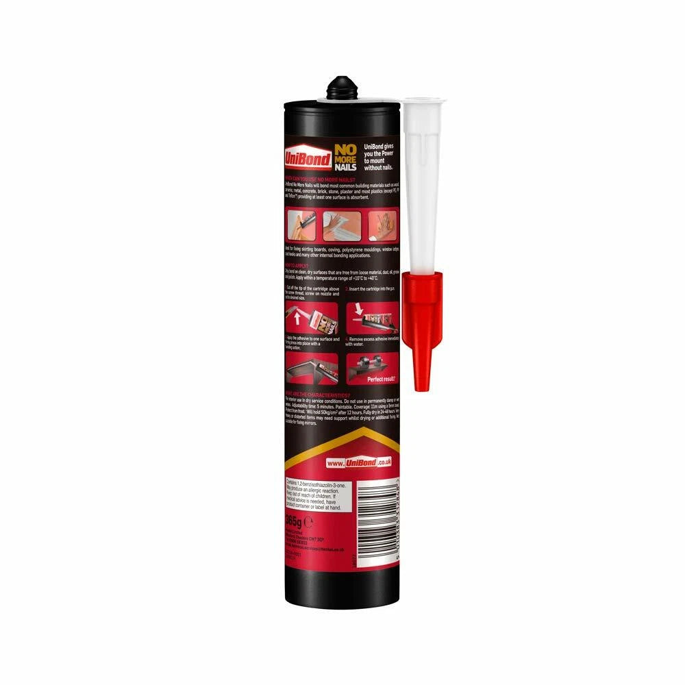 No More Nails Adhesive | Unibond OriginaI Interior Glue Bond Wood Metal Stone