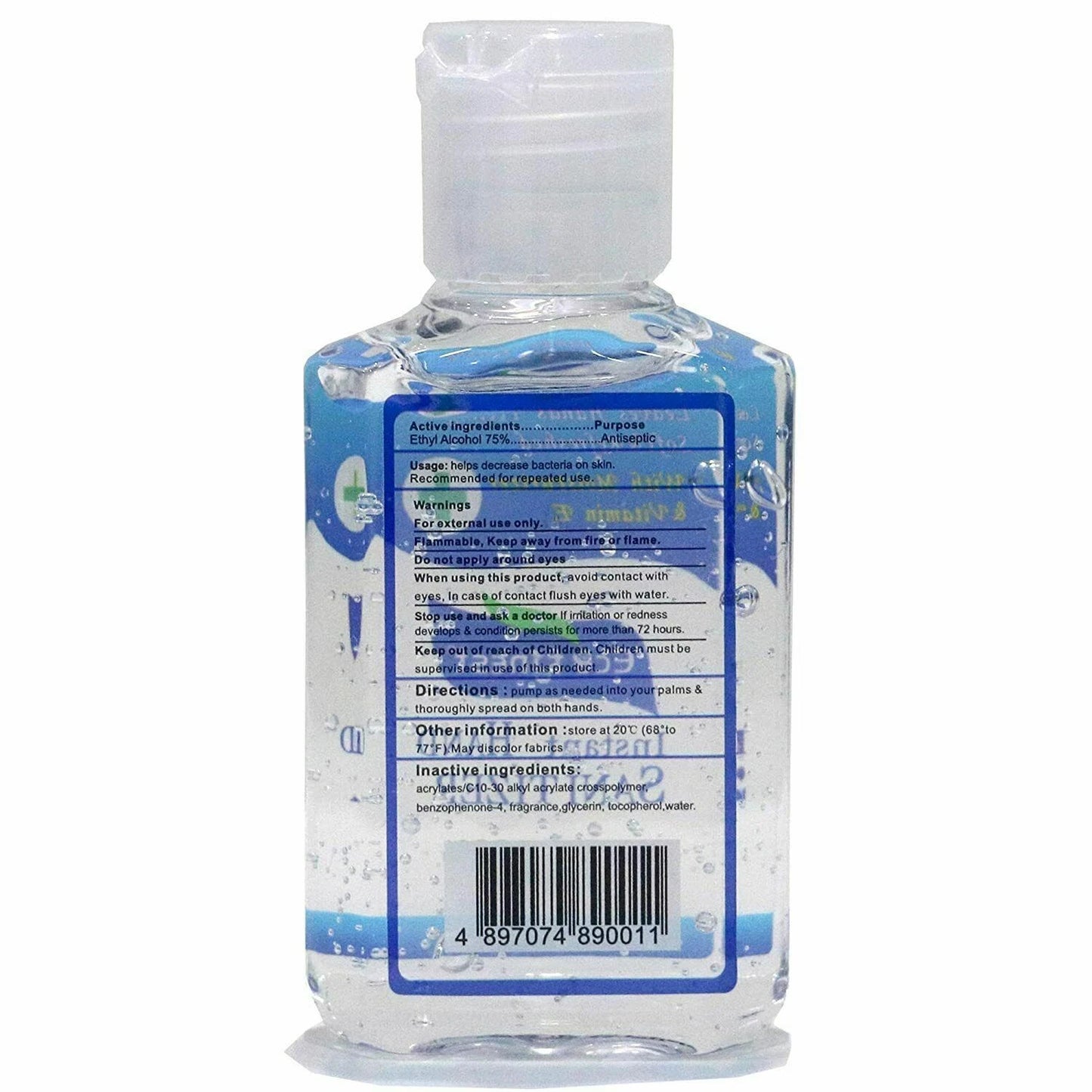 5x 60ml Eco Finest 75% Alcohol Hand Sanitiser Gel – Kills 99.9% Bacteria