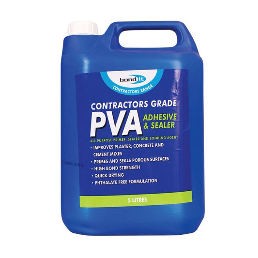 5L PVA Adhesive & Sealer Bond It Contractors Grade | Primer Glue Bonding Agent
