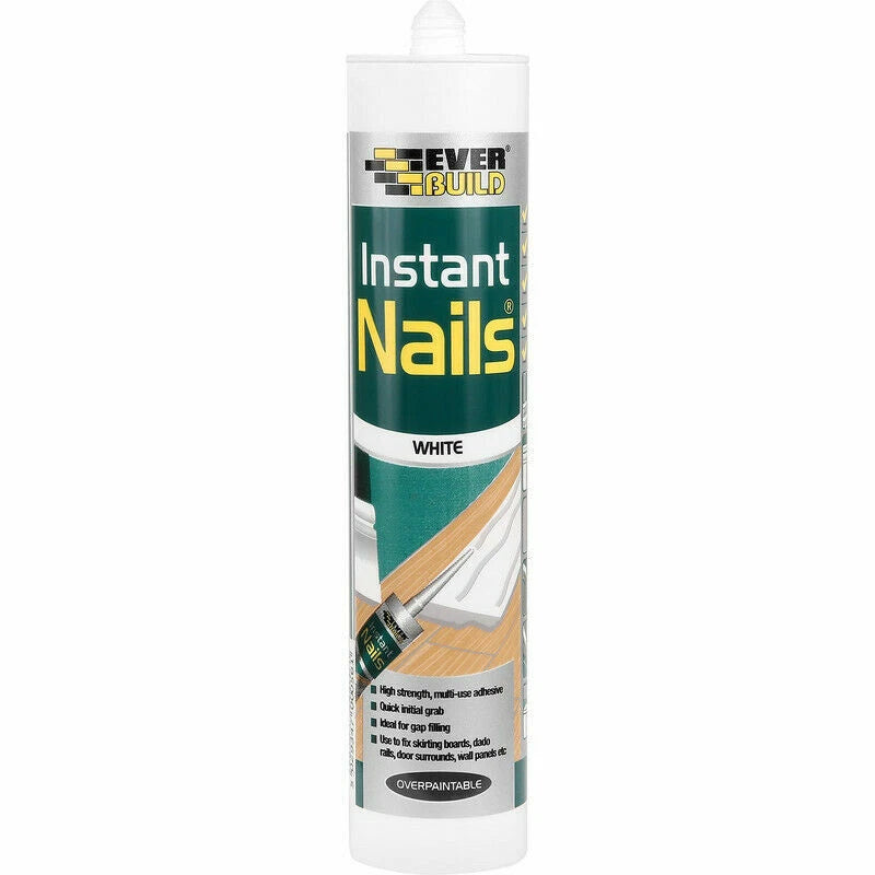 Everbuild Instant Nails Tube No Nail Grab Adhesive Glue Solvent