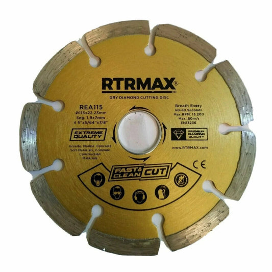 Porcelain 4.5Tile Turbo Thin Diamond Dry Cutting blade/Disc Grinder wheel 115mm