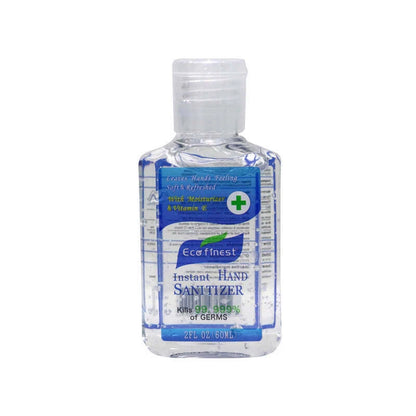 10x 60ml Eco Finest 75% Alcohol Hand Sanitiser Gel – Kills 99.9% Bacteria