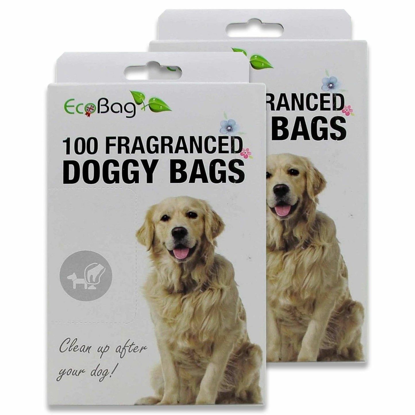 Pack of 2 Eco Fragranced Doggy Bags - 100 Waste Bags with Tie Handles
