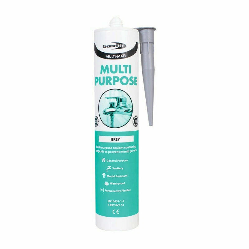 Bond It Multi Purpose Silicone Sealants White Translucent Black Brown Grey