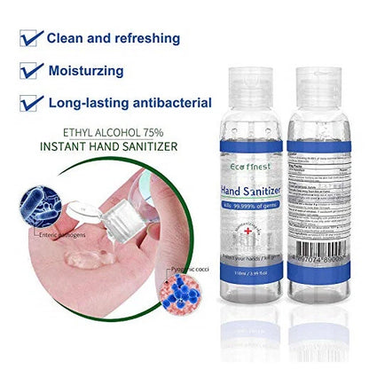 3x 118ml Eco Finest 75% Alcohol Hand Sanitiser Gel Kills 99.9% of Bacteria