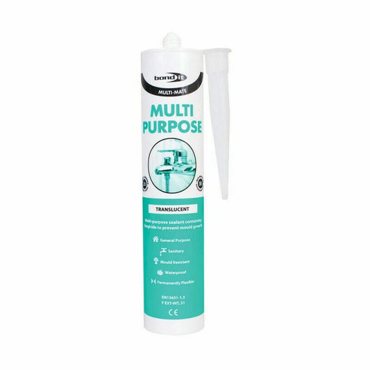 Translucent Multi-Purpose Silicone Sealant Waterproof, Mould Resistant, Sanitary