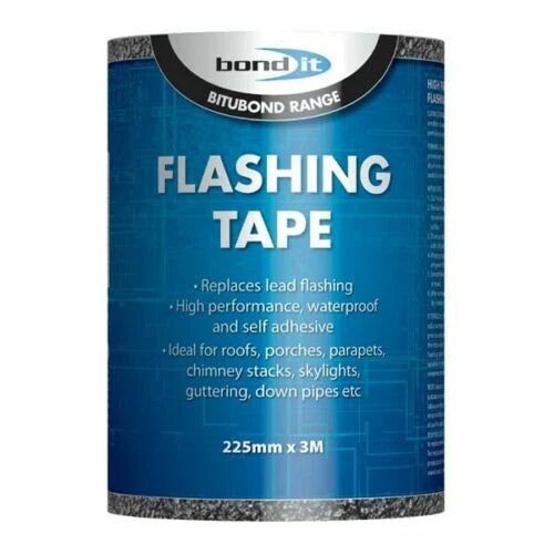 225MM X 3M FLASHING TAPE FLASHBAND SELF ADHESIVE ROOF FELT SEALS LEAKS LEAD